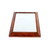 An 18th Century walnut cushion framed wall mirror, 54cm x 44cm overall