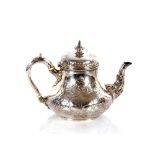 A Victorian silver teapot, by Charles Houle, London 1865, 19oz