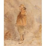 John Mogford 1821-1885, study of a sea fisherman, watercolour