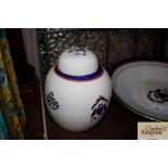 A large Chinese porcelain ginger jar and cover hav