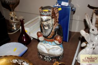A late 19th Century Chinese carved and polychrome