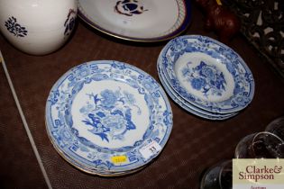 A collection of 19th Century stone china plates and