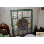 A 19th Century stained glass and leaded window pan
