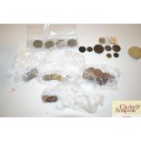 A collection of various antique copper coinage inc
