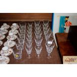 A suite of St Louis crystal glass tableware