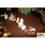 Various Goebel and Beswick cat ornaments; a Royal