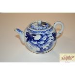A Japanese blue and white teapot