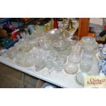 A large quantity of various table glassware to inc