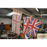 Two vintage Union Jacks