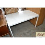 A white painted table