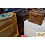 A reproduction mahogany hi-fi cabinet