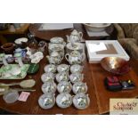 A quantity of Oriental egg shell teaware