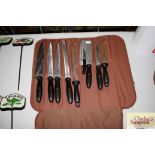 A nine piece knife set