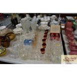 A quantity of various table glassware to include g