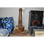 A table lamp in the form of Bell Rock lighthouse