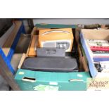 A box of various electrical items, sold as seen, t