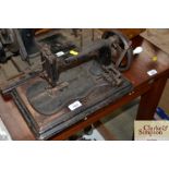 A vintage hand sewing machine