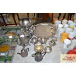 A quantity of various metal ware to include silver