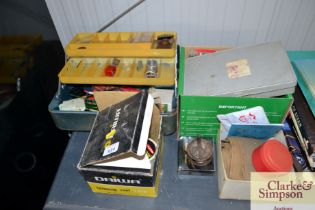 A quantity of fishing equipment to include a tackl