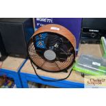 A Morettia 8" desk fan with original box