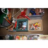 Three boxes of assorted hand tools and gardening t