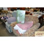 A quantity of various blankets and a Dunelm natura