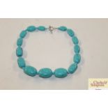 A turquoise necklace