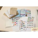 A box of circulated stamp approval books, 17 in to