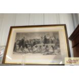 A Victorian print of a Harem auction