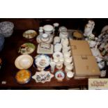 A collection of various decorative china to includ