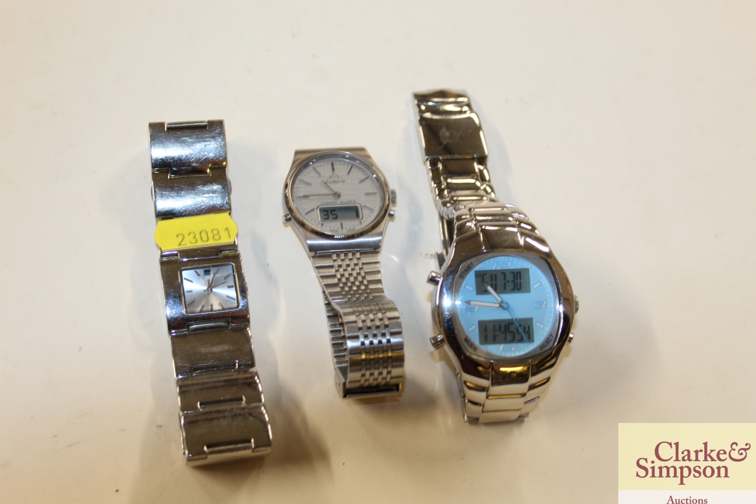Three various wrist watches