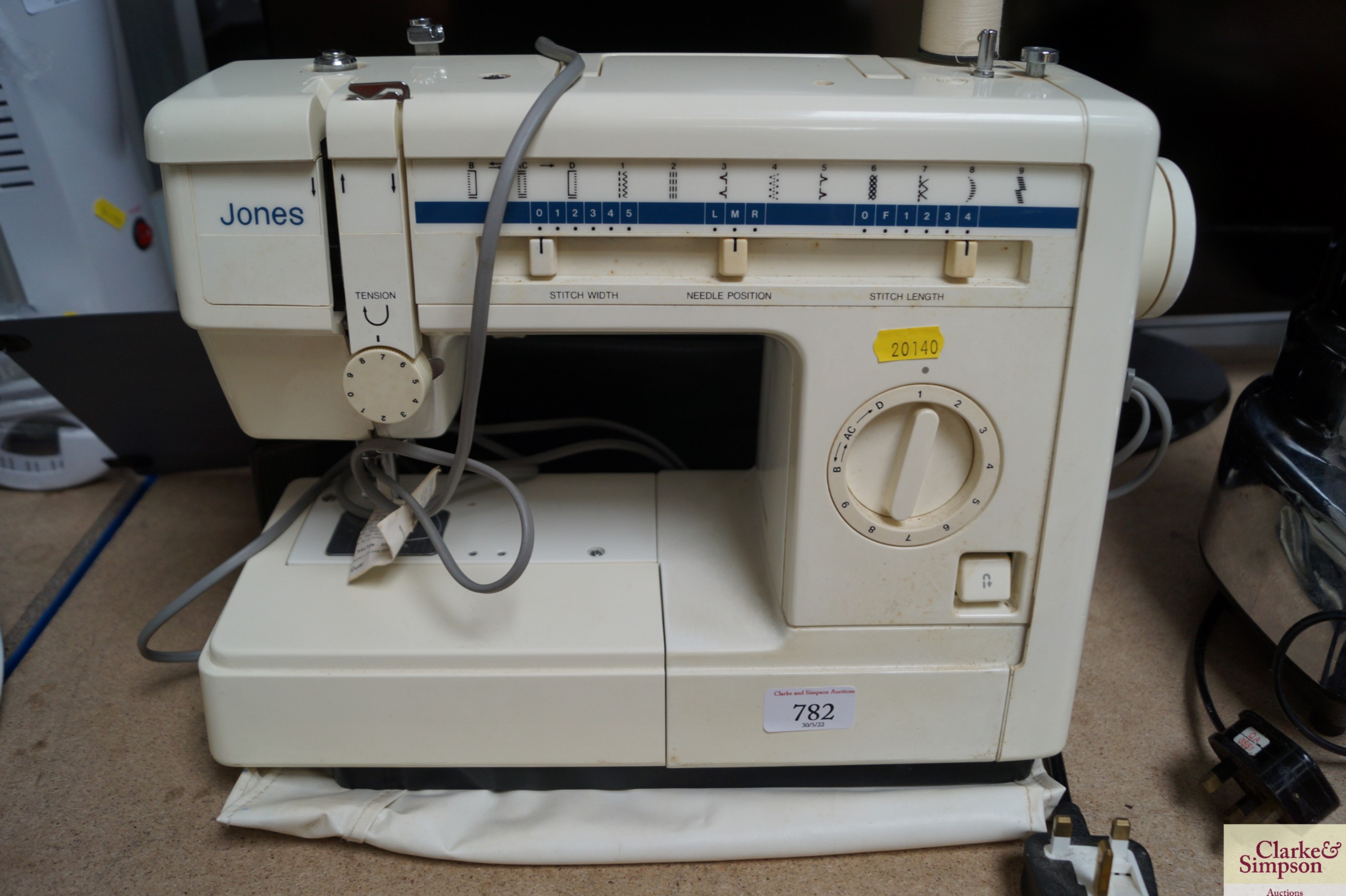 A Jones electric sewing machine
