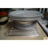 A quantity of as new wedding serving platers, hors