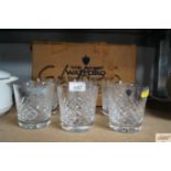 A collection of six Watford crystal glass goblet