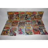 A box containing Conan comics including volumes 17,