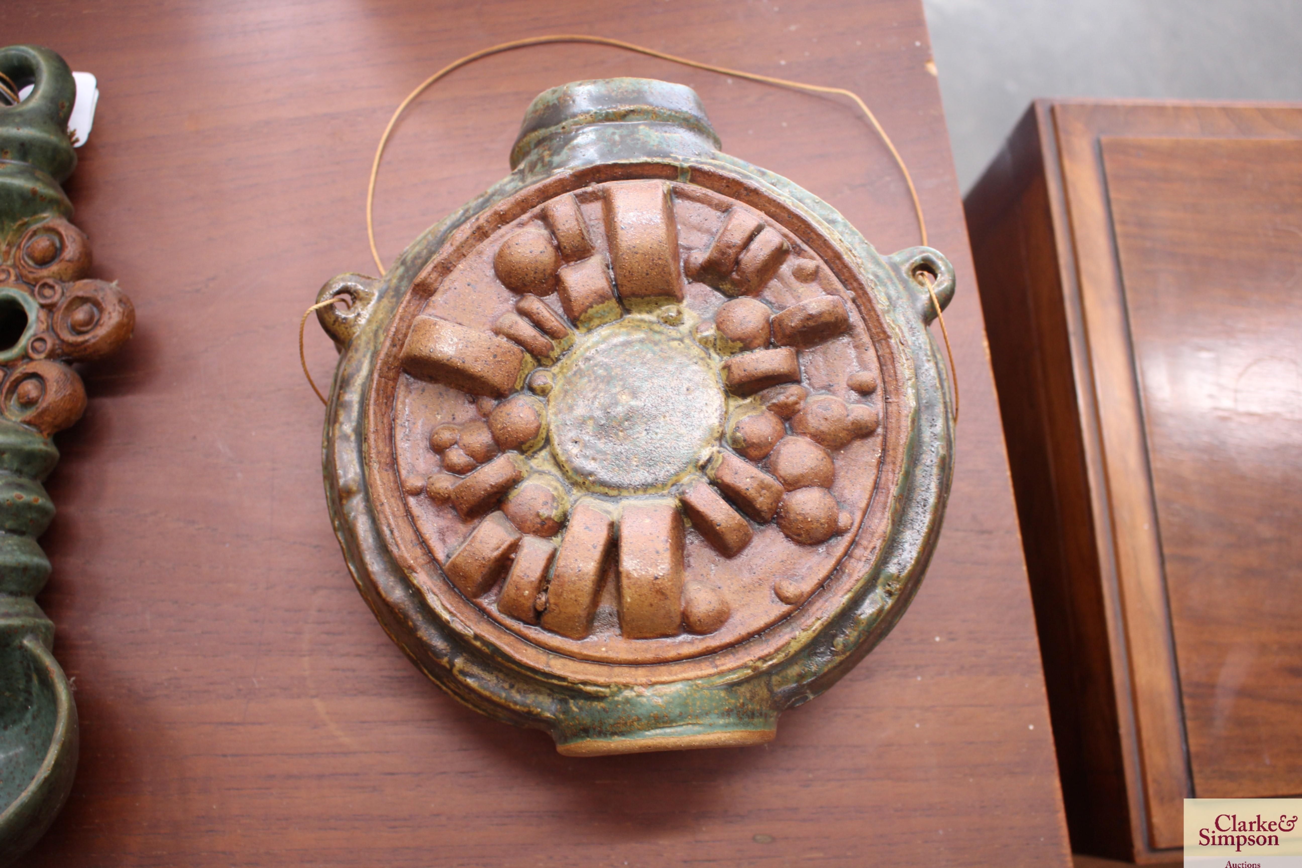 A Bernard Rooke pottery flask vase, 22cm high - Image 2 of 3