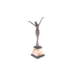 An Art Deco style bronze figure of a 1920's dancin