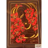 A large limited edition Art Nouveau style floral a