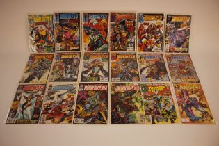 A quantity of Marvel Thunderbolts comics to includ