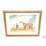 Six 20th Century framed prints of race horses