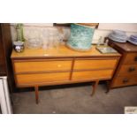 A teak G-plan style sideboard fitted six drawers,