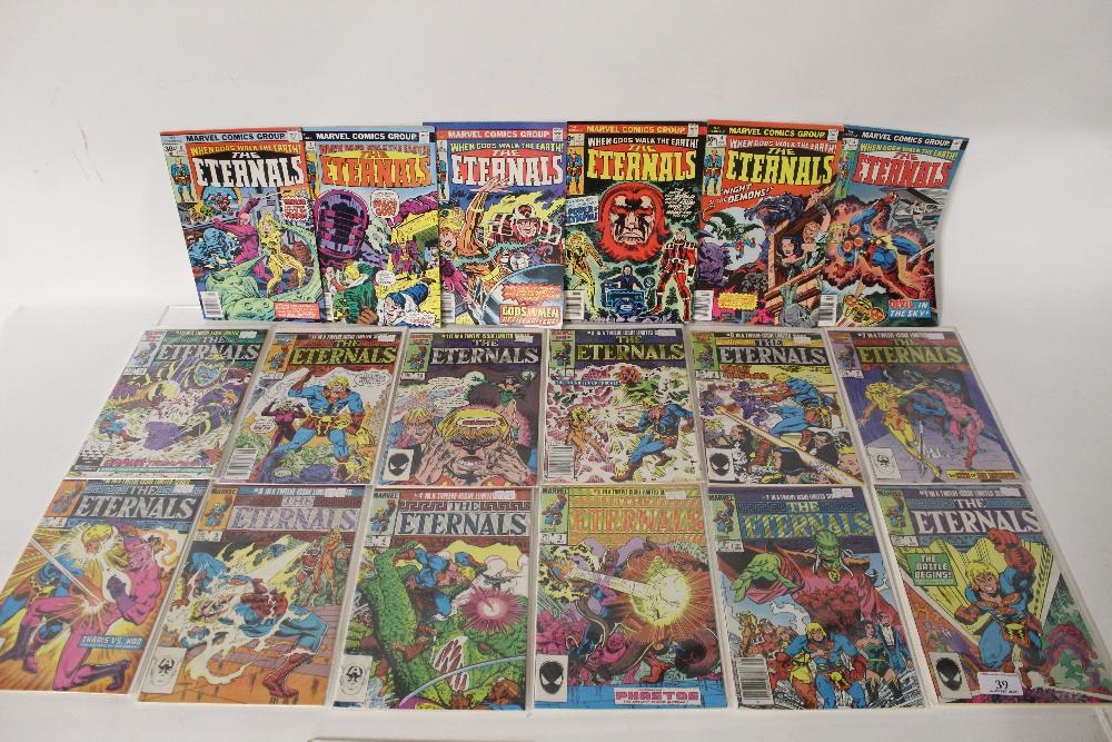 A quantity of Marvel The Eternals comics to includ