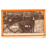 Bill Ward, pencil signed etching of a subway with