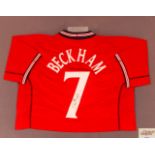 David Beckham, Manchester United No.7 shirt, signe