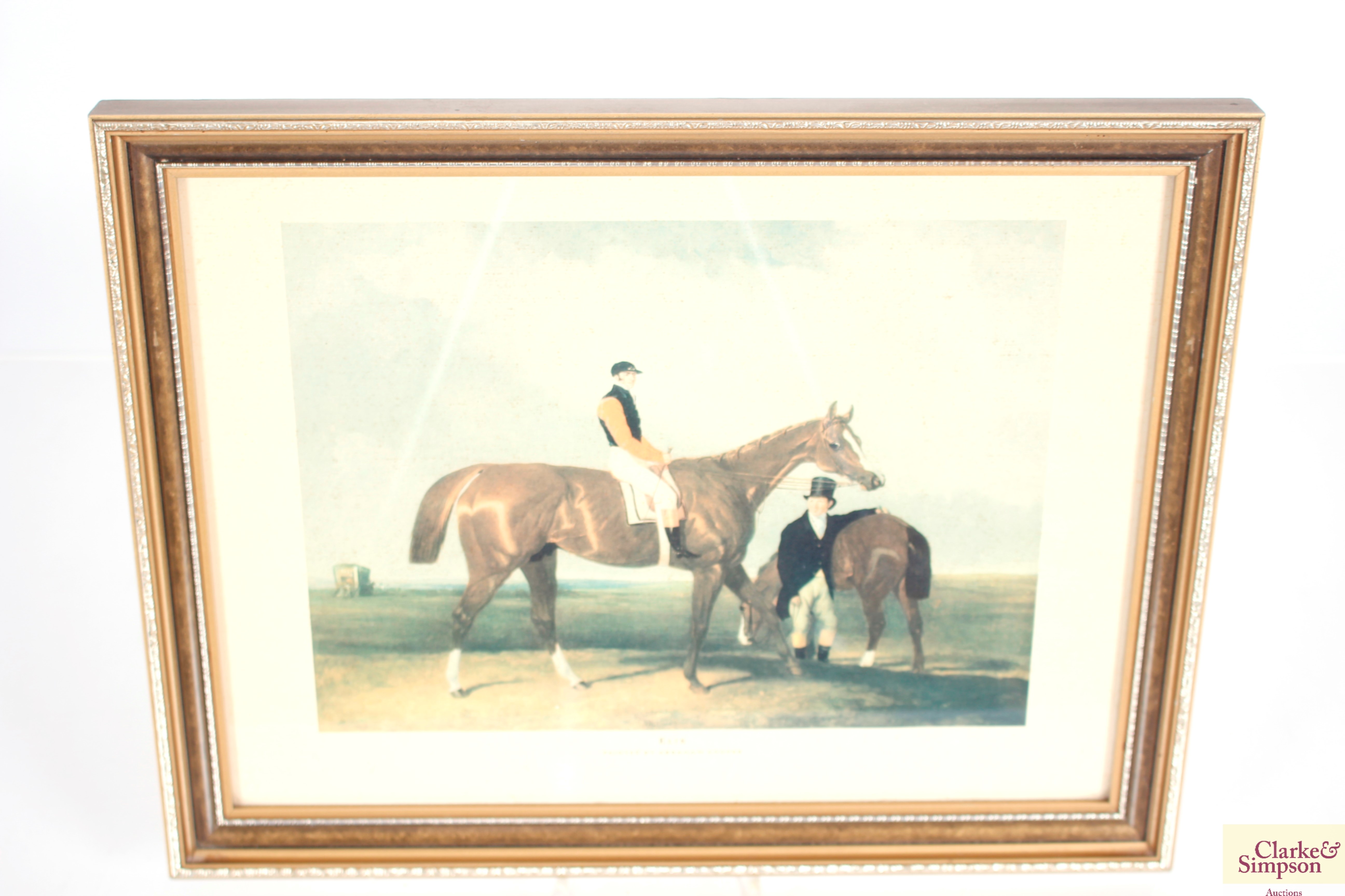 Six 20th Century framed prints of race horses - Image 5 of 6