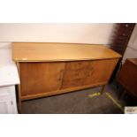 A Vanson teak sideboard, fitted three central draw