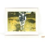 Michael Carlo, pencil signed limited print, "Cow A