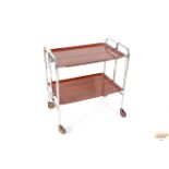 A vintage Germinol type folding two tier trolley