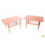 A pair of G-plan design two tier coffee tables, 25