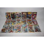 A box containing Marvel X Men comics to include X